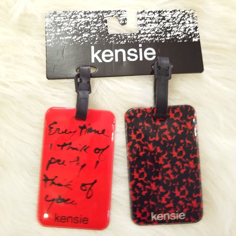 NWT kensie luggage travel tags - set of 2